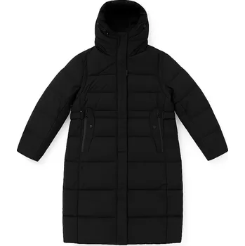 Pláštěnka xcena Dlouhé kabáty zimní černé Velikost: XL