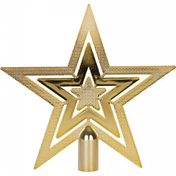 Vánoční ozdoba MagicHome Hvězda zlatá, 20 cm