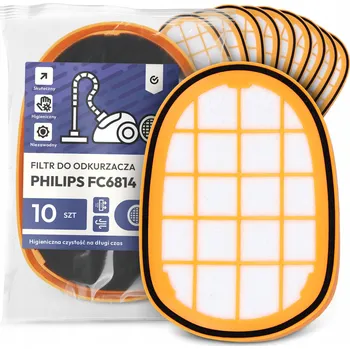 Filtr do vysavače 10x FILTR do VYSAVAČE Philips FC6814 Vzduchový Pěnový Silný FILTRY EM-W