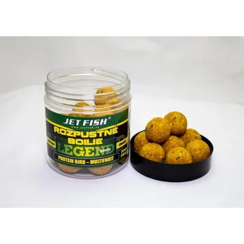 Boilies Rozpustné Boilie Jet Fish Legend Range Protein Bird - Multifruit 250ml - 24 mm