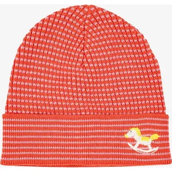 Čepice Dětská bavlněná čepice Bobo Choses Rocking Horse 225AH049 červená 33X, vel. 45