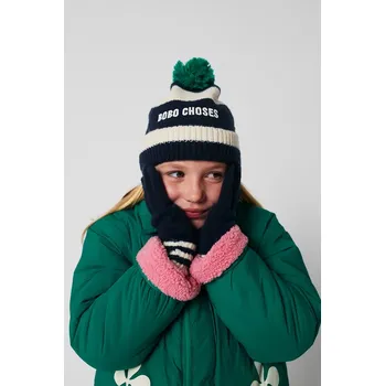 Rukavice Dětské rukavice Bobo Choses tmavomodrá barva, 225AI042 59X, vel. 2-5 let