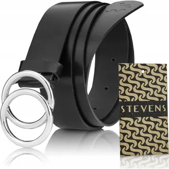 Opasek Kožený Opasek dámský Ke Kalhotám, šatů, sukně, stříbrný STEVENS Q1