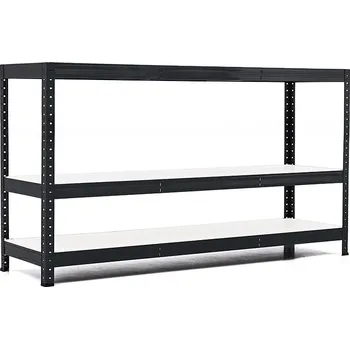 regál Policový regál Trestles RH 1000x1200x450, nosnost 1050 kg, 3 police bílé Barva: černá