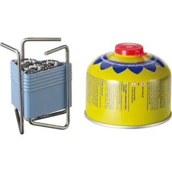 Bivak Skládací vařič Meva Triangle + 230g kartuš