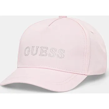 Kšiltovka Dětská bavlněná kšiltovka Guess J5RZ40.WO08O.PPYA růžová 30X, vel. 54/56