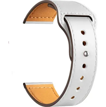 Příslušenství k chytrým hodinkám Madvell Kožený řemínek bílá 22mm
