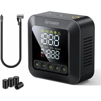 Kompresor KOMPRESOR SPRĘŻARKA POWIETRZA PRZENOŚNA SYNCWIRE MINI LCD 10,35 BARŮ DC12V
