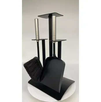 Krbové nářadí Krbové nářadí Lienbacher 21.02.442.2, stojánek a nářadí černá ocel, ručky nerez