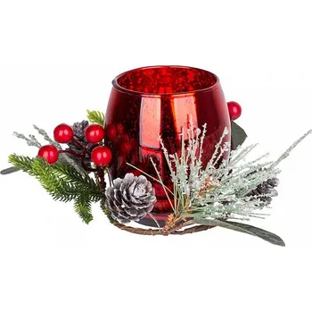 Svícen Svícen MagicHome červený, 15,3x15,3x10cm