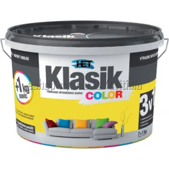 barva na zeď HET Klasik color žlutý sytý 0618 7+1kg