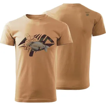 Pánské oblečení Tričko Giants Fishing pánské béžové Rybář s kaprem - XXXL