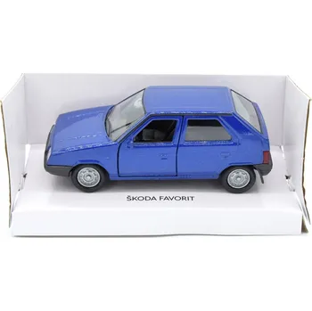 autíčko Welly Škoda Favorit 1:34 modrý