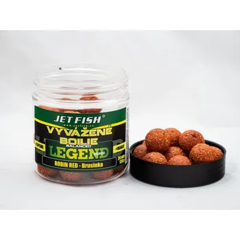 Boilies Vyvážené Boilie Jet Fish Legend Range Robin Red - Brusinka 250ml - 24 mm