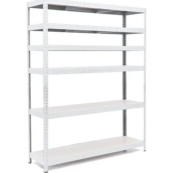 regál Policový regál Trestles RH 2200x1400x450, nosnost 1800 kg, 6 polic bílých Barva: bílá