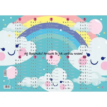 Podložka na stůl Jednorožec. Násobilka