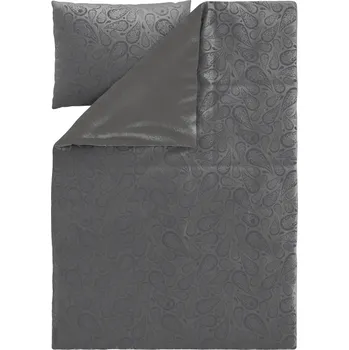 Povlečení LIVARNO® Plyšové ložní povlečení šedé 140 x 200, 70 x 90 cm zipový uzávěr