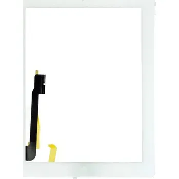 Premium přední dotykové sklo (touch screen) s tlačítkem Home Button a lepidlem pro iPad 3 - bílé