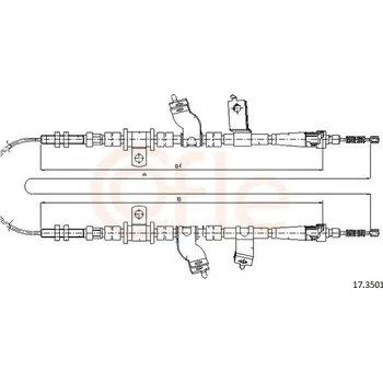 Brzdový systém Lanovod parkovací brzdy COFLE 17.3501