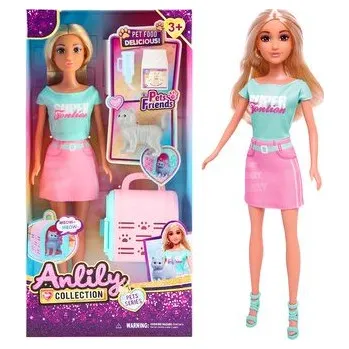 Panenka Panenka s přepravním boxem a kočkou