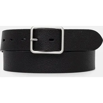 Opasek Kožený pásek Geox pánský, černá barva, U46K5C 04643 U46K5C.04643 99X, vel. 95