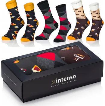 Pánská móda PÁNSKÉ PONOŽKY INTENSO 3 PÁRY Z_8 44-46