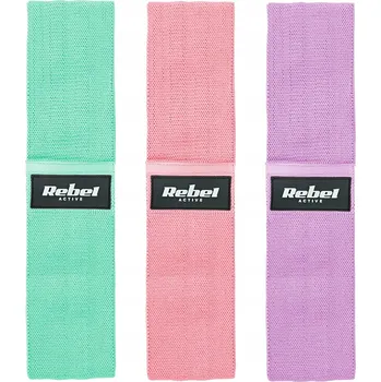 Látkové posilovací gumy sada 3 kusů popruhy Mini Band M 27-55kg Rebel