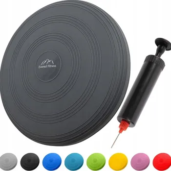 Polštář Polštář na cvičení EVEREST FITNESS – s pumpičkou, průměr 33 cm, Černá