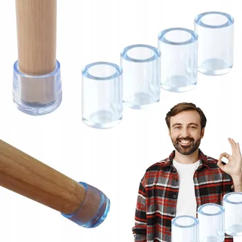 Podložka pod nábytek OCHRANNÉ NÁVLEKY NA NOHY ŽIDLÍ A NÁBYTKU ELASTICKÉ 25 mm NÁSADKY 16 ks, PVC