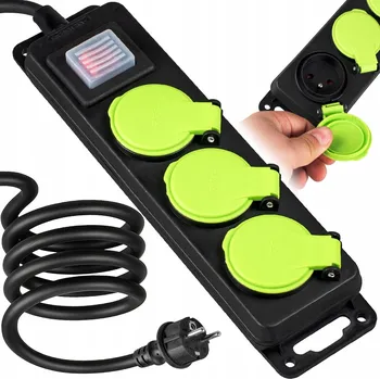 Napájecí kabel Vayox Prodlužovací Kabel zahradní lišta 10 m 3 ks černá