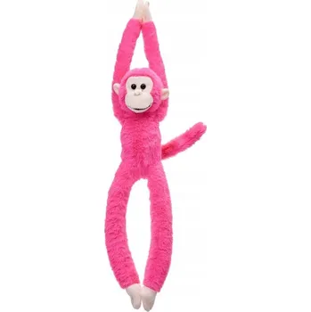 plyšák DLOUHÁ PLYŠOVÁ OPICE ZÁVĚSNÁ FUCHSIOVÁ RŮŽOVÁ 55 CM PLYŠÁK