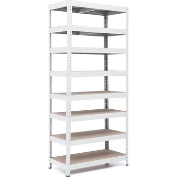 regál Policový regál Trestles RH 2200x900x500, nosnost 2000 kg, 8 polic Barva: bílá