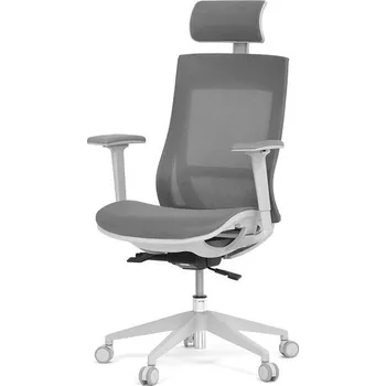 KA-W004 GREY - Kancelářská židle, synchronní mechanismus, šedá síťovina, KA-W004 GREY