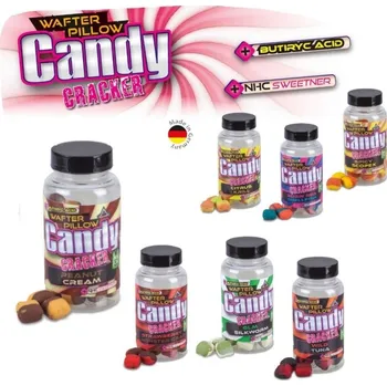 Boilies Vyvážená nástraha Anaconda Wafter Candy Cracker 16x17mm 55g - Strawberry – Monster Crab
