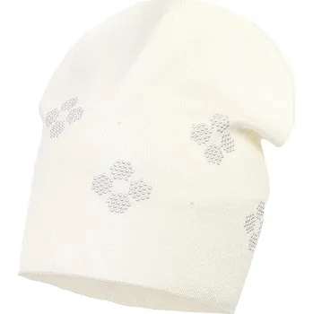 Čepice Dětská čepice Jamiks LOUSE LOUSE.Nak.glow.JWH026.G bílá 00A, vel. 52