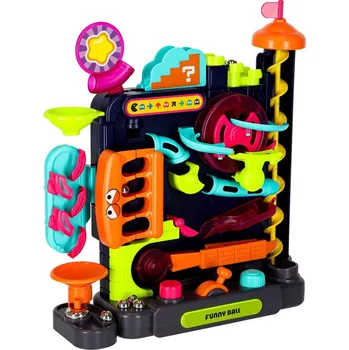 ostatní stavebnice KIK KX2951 Kuličková dráha s překážkami, 6 míčků