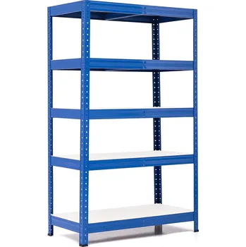 regál Policový regál Trestles RH 1500x800x600, nosnost 1750 kg, 5 polic bílých Barva: modrá
