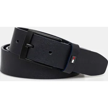 Opasek Kožený pásek Tommy Hilfiger pánský, tmavomodrá barva, AM0AM13014 59X, vel. 90