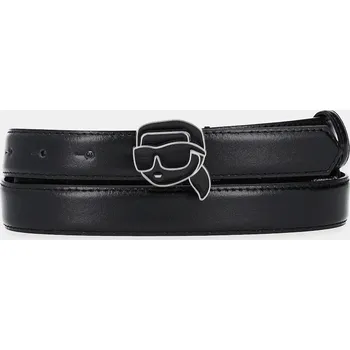 Opasek Kožený pásek Karl Lagerfeld IKON dámský, černá barva, A2W33073 99X, vel. 85