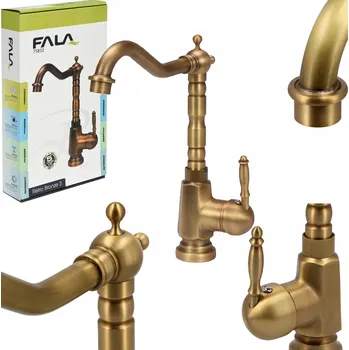 Vodovodní baterie Kuchyňská stojánková baterie Fala Retro Bronze 3 bronzová