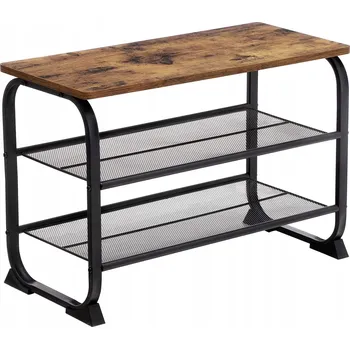 Botník Botník s sedátkem Songmics 66 x 45 x 30 cm černý