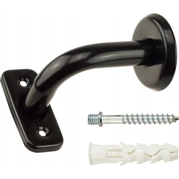 Zábradlí DRŽÁK MADLA ZÁBRADLÍ SCHODIŠŤOVÉ TRALKY UPEVNĚNÍ ČERNÝ