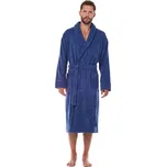Pánský froté župan Roland modrý bez kapuce 4XL