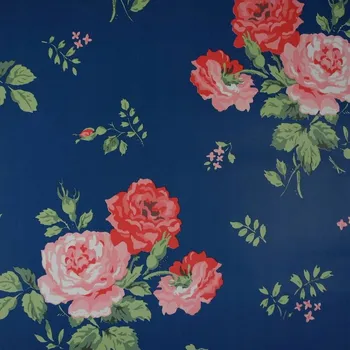 Fototapeta Tapeta tmavě modrá RŮŽE velké ČERVENÉ moderní EKO