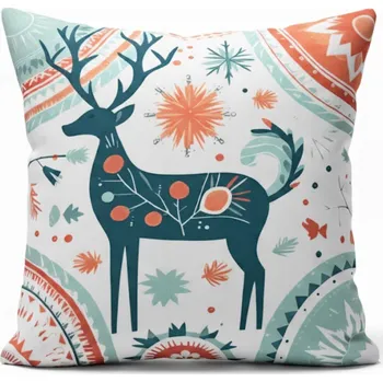 Polštář Vánoční Dekorační Polštář 40x40 cm – Sob Měkký Příjemný Materiál