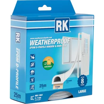 Těsnění do okna a dveří Těsnění oken a dveří EPDM – D-profil, bílá 25 m