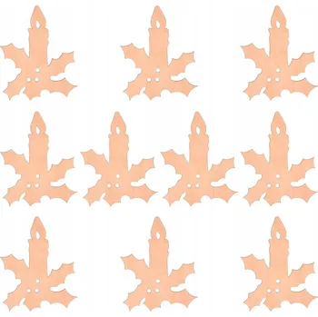 Vánoční dekorace Vánoční dekorace, Dekorace , svíčka dřevěná závěsná ozdoba na stromeček 10 Ks eko