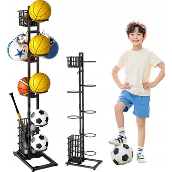 Úložný box STOJAN NA MÍČE ÚLOŽNÝ ORGANIZÉR REGÁL PRO 7 MÍČKŮ 156*41*28 CM