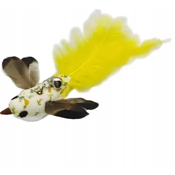 Hračka pro kočku Hračka pro kočky - ptáček s peřím, náhradní díl pro rybářský prut SIEMIEC