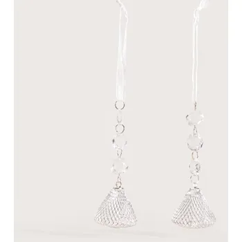 Vánoční ozdoba Závěsná vánoční dekorace BIJOU kužele 754029 (2 ks)